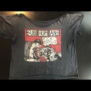 Vintage Subhumans Band Crop top tee